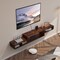 Particleboard Wall-Mounted TV Stand with USB Ports and Storage Shelves